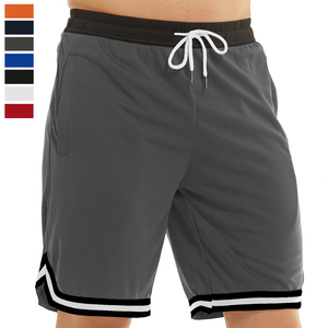 Wholesale Solid Private Custom Logo Breathable Quick Dry 100% Polyester Workout <b>Shorts</b> <b>Men</b> Summer Casual Fitness Basketball - Product Image 5