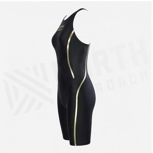 Ensemble de yoga 2 pièces imprimé papillon bleu avec finition dorée, body à col en V profond et jupe portefeuille longueur genou - Product Image 3