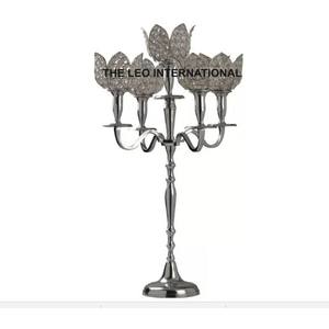 Ensemble de 2 porte-bougies luxueux en cristal, porte-bougies religieux, décorations de dîner, ornements décoratifs, porte-bougies en cristal et en métal - Product Image 4