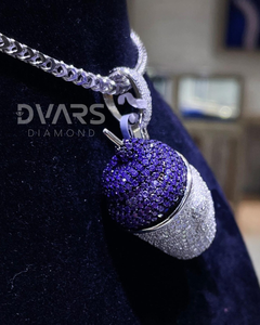 Pendentif Mug Moissanite Iced Out, Breloques pour Tasses à Café, Bijoux pour Enfants, Pendentif en Argent 925, Cadeau pour les Amateurs de Café, Pendentif Barista - Product Image 3