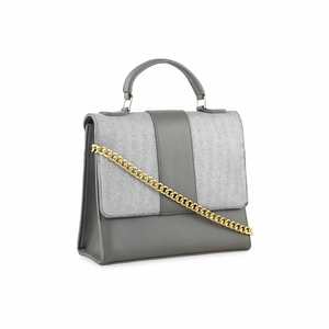 Sac à bandoulière gris décontracté pour femme P55692 - Product Image 2