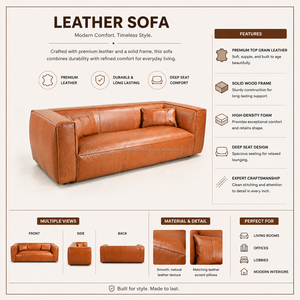 Sofá Convertible Moderno de 3 Plazas, Muebles de Lujo para Sala de Estar, Apartamento y Centro Comercial, Diseño Contemporáneo para el Hogar - Product Image 3