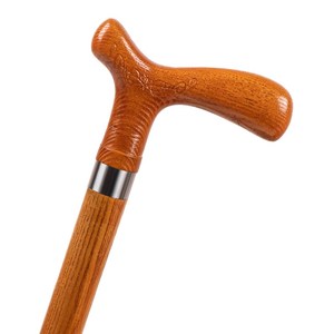 Canne de marche confortable en bois, faite à la main, durable, avec poignée de forme naturelle pour la rééducation des personnes âgées Feng Angel - Product Image 1