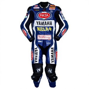 Traje de cuero para carreras Michael van Ramaha, 1 pieza, piel de vaca/canguro, mono para moto/ciclismo, traje para motociclista con armadura de nivel 2 - Product Image 1