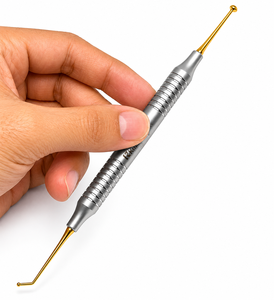 Pulidor dental premium de doble punta con recubrimiento de TiN, instrumento restaurador de acero inoxidable con mango hueco - Product Image 2