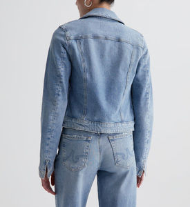 Women <b>Customized</b> <b>Denim</b> <b>Jacket</b> Vintage Washed Design Comfortable Fit Trendy Fashion Wear For Daily And Casual Use - Product Image 3