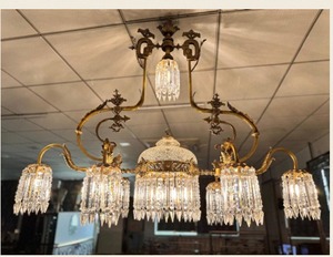 โคมไฟระย้าคริสตัลหรูหราทันสมัย สีทอง พร้อมหลอดไฟ LED สำหรับตกแต่งภายในอาคาร  ผู้ผลิต OEM - Product Image 3