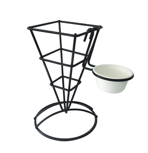 Lot de 2 supports à cornets de glace en fer noir personnalisés pour hôtels et restaurants – Type d'outils : porte-cornets - Product Image 4