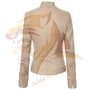 <b>Top</b> Quality Material Made <b>Leather</b> Jacket Customized Logo Best Selling Outdoor Women <b>Leather</b> Jacket for Adults - Product Image 3
