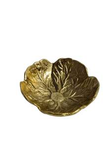 Petit bol décoratif en aluminium avec motif en feuille d'or pour la décoration de table à la maison, cadeau festif - Product Image 4