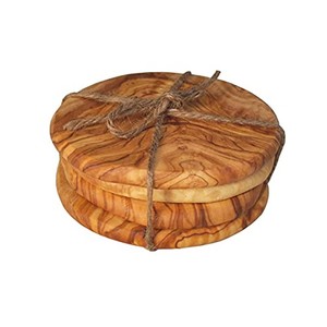 Posavasos de Madera de Olivo Hechos a Mano al por Mayor |   Trivets de Grano Natural |   Moradabad - Product Image 1