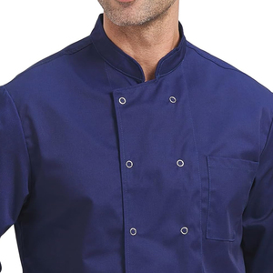 Veste de chef pour homme de qualité supérieure à prix abordable, couleur unie, fabriquée en tissu de coton. - Product Image 5