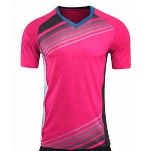 Ensemble de football personnalisé uniformes de football respirants pour hommes femmes vêtements de sport personnalisés ensemble de football tendance col en V à manches courtes - Product Image 3