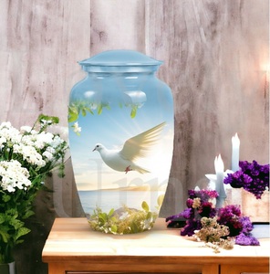 Urna Conmemorativa Clásica de Aluminio para Guardar Cenizas, Urna Funeraria para Cenizas Humanas, Decorativa, Tributo Conmemorativo - Product Image 6