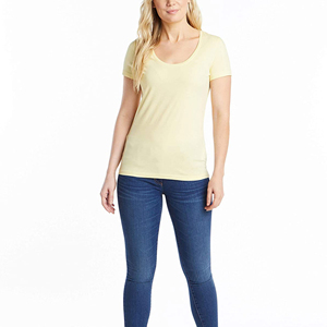 Camiseta de Mujer, Corte Ajustado, Forro Polar, Manga Corta, Transpirable, para Todas las Temporadas, Informal, con Logotipo, Ropa Ligera, Venta al Por Mayor - Product Image 1