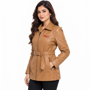 Chaqueta de Cuero para Mujer, Elegante y de Alta Calidad, Diseñada con Materiales Duraderos y Detalles Modernos para un Uso Diario Cómodo - Product Image 5