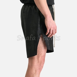 กางเกงขาสั้นหนังสำหรับผู้ชายกางเกงขาสั้นหนังแท้สำหรับผู้ชายกางเกงขาสั้นผลิตตามสั่ง - Product Image 3