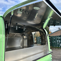 Food Truck Vert Matcha Personnalisé en Acier Inoxydable pour Smoothies, Granités, Glaces, Limonades et Jus – Idéal pour le Marché Américain