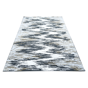 Alfombra Abstracta de Lana Hecha a Mano, Alfombra Moderna Gris Carbón Anudada a Mano de 10' X 14', Decoración para Sala de Estar - Product Image 2