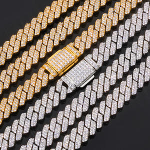 Pulsera de Lujo de Doble Fila de Zirconia con Eslabones Cubanos, Corte Diamante, Cierre Abatible, Talla Personalizada, Joyería de Moda Urbana, Regalo - Product Image 2