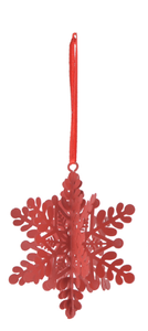Adornos Navideños de Copos de Nieve 3D, Decoraciones Colgantes Rojas, Verdes y Blancas para las Fiestas - Product Image 2