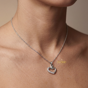 Hermosas Joyas Zyorio, Juego de Joyería de Plata de Ley 925 Chapada en Oro Rosa con Colgante de Corazón de Diamantes de Lujo para Mujer, Compromiso - Product Image 5