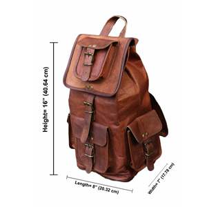 Mochila Moderna de Cuero Genuino de 16 Pulgadas, para Viajes, Senderismo, Hecha a Mano, Producto al por Mayor, Personalizable, Portátil, Ligera y Duradera - Product Image 4
