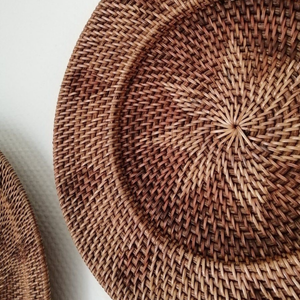 Multifunctional Natural Wicker Rattan <b>Charger</b> <b>Plate</b> High Quality Handwoven Dining Table <b>Plate</b> For Table Decoration & Accessories - Product Image 4