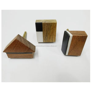 Tiradores de puerta de resina y madera redondos sin cortar hechos a mano tiradores decorativos únicos para actualizaciones de armarios y muebles - Product Image 2