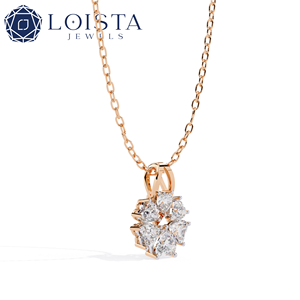 Custom 18K <b>Solid</b> <b>Gold</b> Cute Style Third Party Certified <b>Pendant</b> for Women Round Brilliant Cut Lab Grown Diamond <b>Pendant</b> - Product Image 3