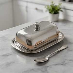 Heavy Duty Metal <b>Butter</b> Dish for Home & Restaurant Use - Product Image 4