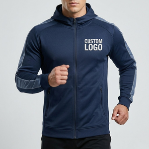 Fabricante de sudaderas con capucha personalizadas OEM ODM, sudadera deportiva de poliéster, chaqueta de gimnasio con logotipo personalizado, MOQ bajo - Product Image 3