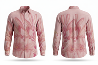 Kemeja Pria Lengan Panjang Motif Bunga Custom All Seasons, Stylish Kasual Nyaman Modis, Kemeja Custom