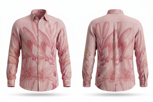เสื้อเชิ้ตแขนยาวพิมพ์ลายดอกไม้ตามสั่งสำหรับผู้ชายทุกฤดูกาล ทรงทันสมัย สวมใส่สบาย แฟชั่น เสื้อสั่งตัดได้ - Product Image 5