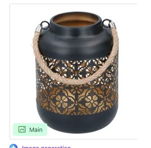 Elegant Glass <b>Lantern</b> <b>Candle</b> <b>Holder</b> with Metal Frame and Handle Decorative Ambient Lighting Durable Stylish Home Table Decor - Product Image 6