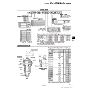 EP910-010W d'élément de rechange SMC Pneumatics pour équipement de filtration industrielle - Product Image 1