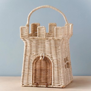 Bolso de ratán para niños con forma de casa de hadas, cesta para niños para guardar bibelos y juguetes. - Product Image 1