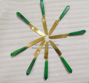 Juego de vajilla de plata con mango de resina, cuchillo de acero inoxidable, tenedor, cuchara, cubiertos de oro para uso doméstico, tenedores de postre incluidos - Product Image 6