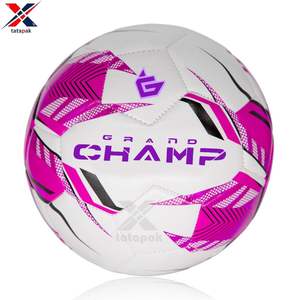 Ballon de football TATA PAK de qualité supérieure, taille standard, 32 panneaux, cousu à la main, cuir PU, écologique, laminé, logo personnalisé - Product Image 1