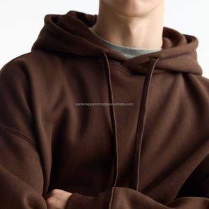 Nardon Apparel 380 500 Gsm Cotton Blank Cropped Hoodie <b>Pullover</b> <b>Men</b> Custom Dtf Printing OversizeHeavyweight <b>Men</b> Hoodies - Product Image 6