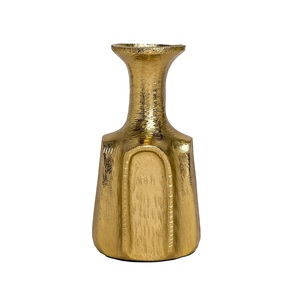 Eco Friendly Stylish Aluminum Flower <b>Vase</b> Decorative Home Accent Lightweight Durable Modern Centerpiece <b>Unique</b> Finish - Product Image 1