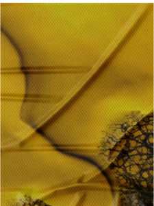 Camiseta de Manga Corta para Hombre, Estampado Abstracto Amarillo y Negro, Corte Regular, Cuello Redondo, Transpirable, Poliéster, Ropa Casual - Product Image 5