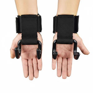 Ganchos de entrenamiento de hierro fundido de alta resistencia, ajustables, plegables, accesorio de barra con mancuernas, empuñaduras de varilla de elevación de potencia para gimnasio, levantamiento de pesas - Product Image 4