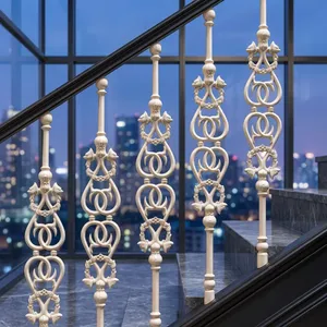 Système de main courante moderne en fer et laiton de qualité supérieure, poteaux décoratifs en métal pour escalier, balustrade de balcon résistante à l'eau pour escalier domestique - Product Image 3