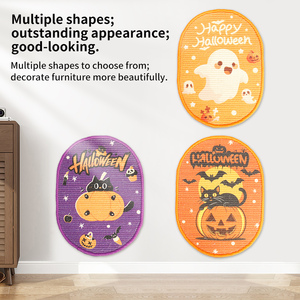 Halloween Orange Pumpkin Wall Cat Scratcher <b>Pad</b> Sisal <b>Scratch</b> Board Cat Claw <b>Pad</b> for Indoor Cats - Product Image 2