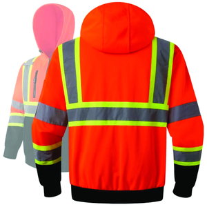 Veste de travail de sécurité avec bandes réfléchissantes, vêtements haute visibilité pour les travailleurs de la construction et des routes en extérieur - Product Image 4