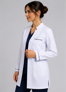 Custom <b>Women</b> Lab Coat <b>White</b> Doctor Workwear <b>Long</b> <b>Sleeve</b> Pharmaceutical Uniform Breathable Cotton Polyester Medical Laboratory - Product Image 6