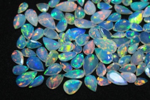 Faceted Pear Cut Natural Ethiopian Welo Opal Gemstone Multi Color Color Play Calibrated for Jewelry Making DIY - Product Image 2