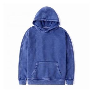 Nuevo diseño hombre Vintage liso bolsillo pulóver sudaderas bordado ácido lavado sudaderas con logotipo personalizado tamaño y color - Product Image 2