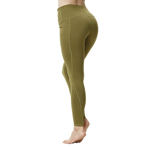 Premium High Waist Sports Yoga Fitness <b>Leggings</b> With <b>Pocket</b> Solid Color Sporty Stretch Yoga Pants - Product Image 6